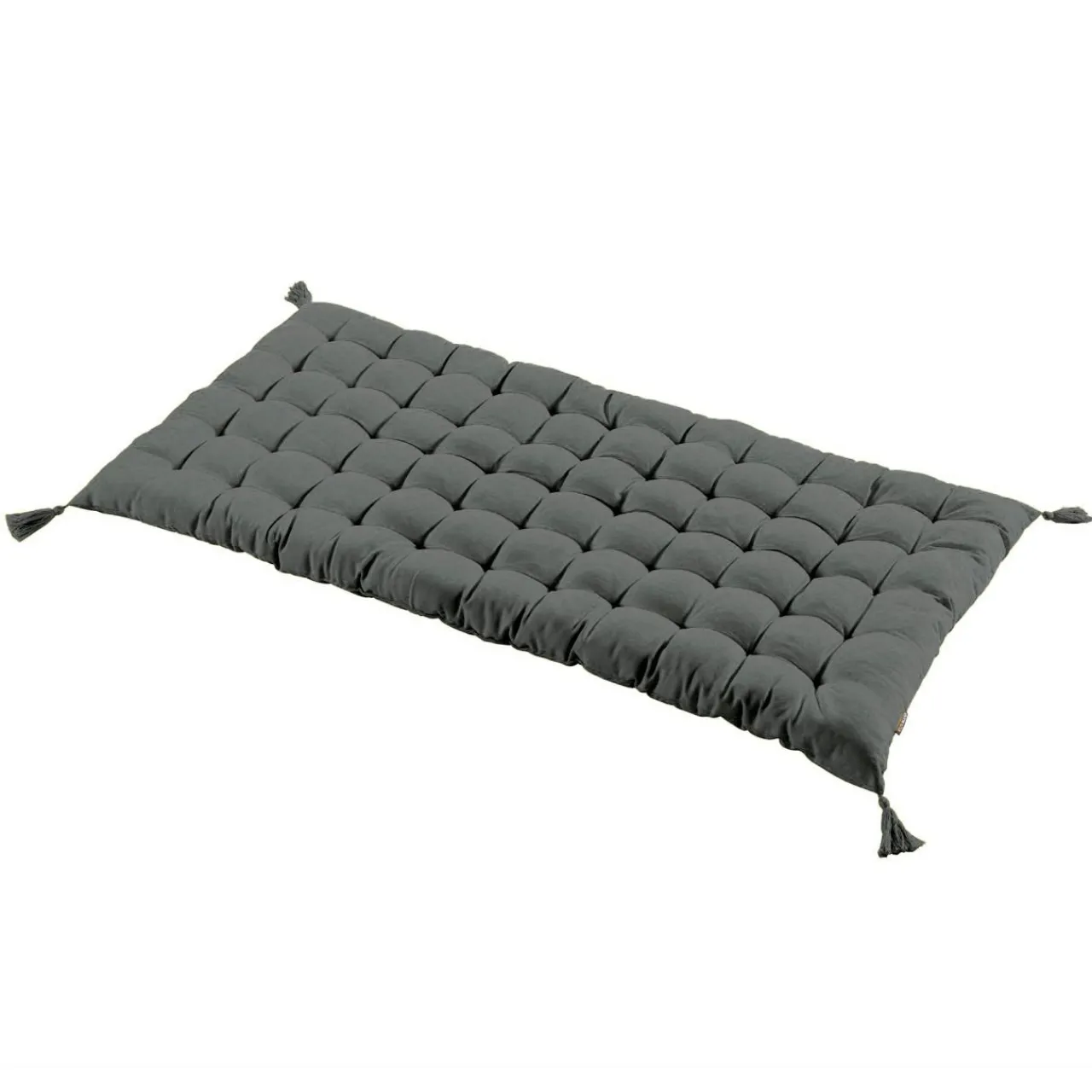 Coussin De Sol|EMINZA Matelas de sol coton (120 x 60 cm) Pixel Gris Anthracite