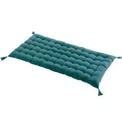 Coussin De Sol|EMINZA Matelas de sol coton (120 x 60 cm) Pixel Bleu canard