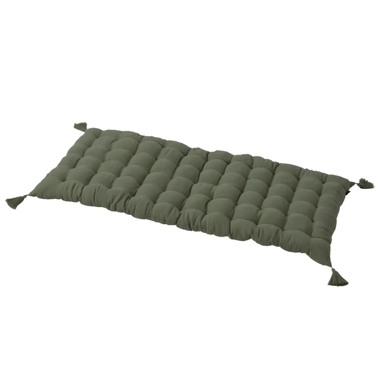 Coussin De Sol|EMINZA Matelas de sol gaze de coton (60 x 120 cm) Gaïa Vert romarin