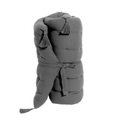 Coussin De Sol|EMINZA Matelas de sol gaze de coton (60 x 120 cm) Gaïa Gris granit Gris foncé