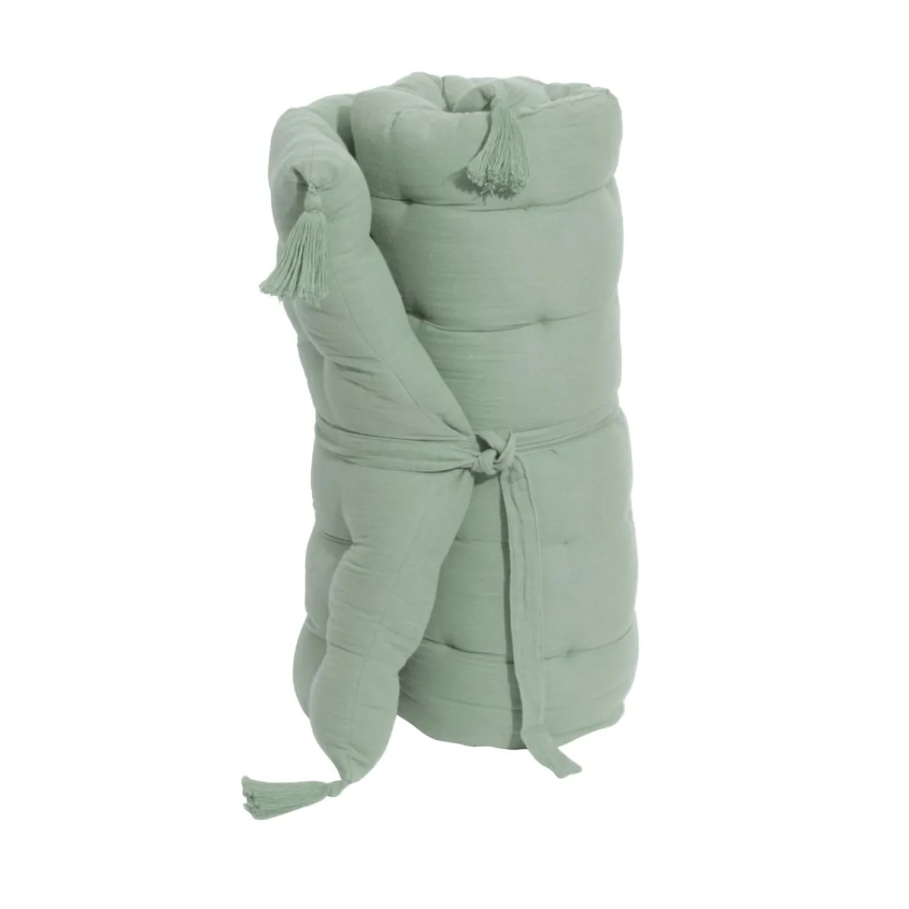 Coussin De Sol|EMINZA Matelas de sol gaze de coton (60 x 120 cm) Gaïa Vert Eucalyptus