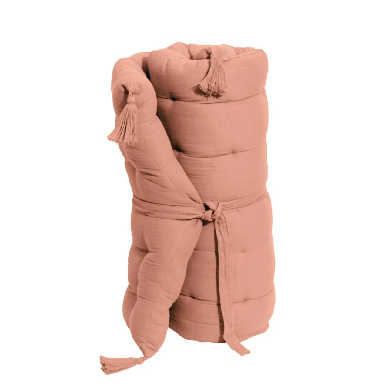 Coussin De Sol|EMINZA Matelas de sol gaze de coton (60 x 120 cm) Gaïa Rose Pêche