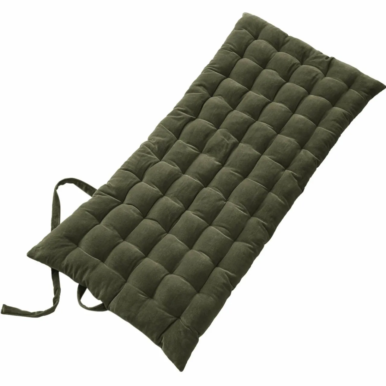 Coussin De Sol|EMINZA Matelas de sol velours de coton (60 x 120 cm) Victor thym Vert