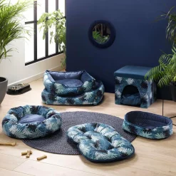 Panier, Coussin Et Plaid|LOVE STORY Matelas flocon pour chat et chien Eden L87 cm Bleu