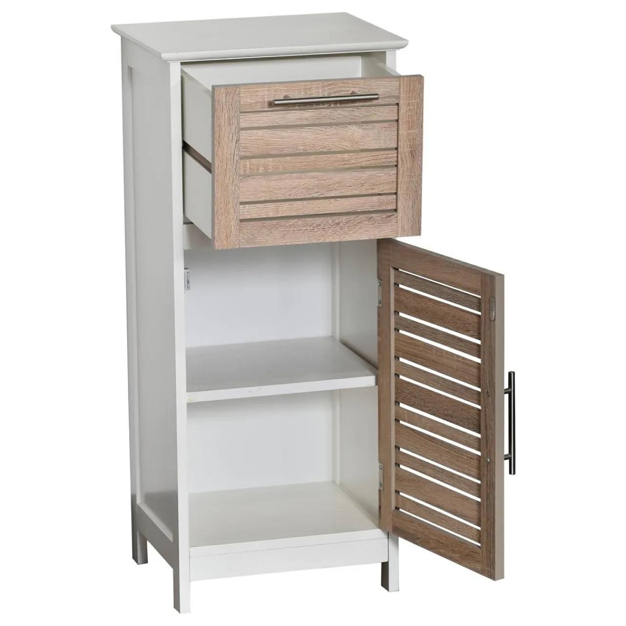 Meuble Salle De Bain|Rangement Salle De Bain|TENDANCE Meuble bas de salle de bain (37 x H83 cm) Stockholm Bois