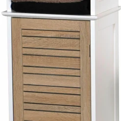 Meuble Salle De Bain|Rangement Salle De Bain|TENDANCE Meuble colonne salle de bain (35 x H173 cm) Stockholm Bois