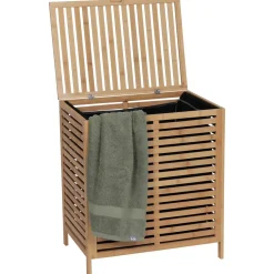Meuble Salle De Bain|Panier Et Organisateur|TENDANCE Meuble panier à linge en bambou (53 x H60 cm) Harmonie Naturel