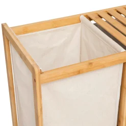 Meuble Salle De Bain|Panier Et Organisateur|5 Five Simply Smart Meuble rangement 2 paniers et panier à linge (82 x H78,5 cm) Tidy Box Ecru