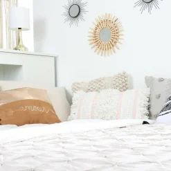 Miroir|ATMOSPHERA Miroir en rotin (D30 cm) Soleil Naturel