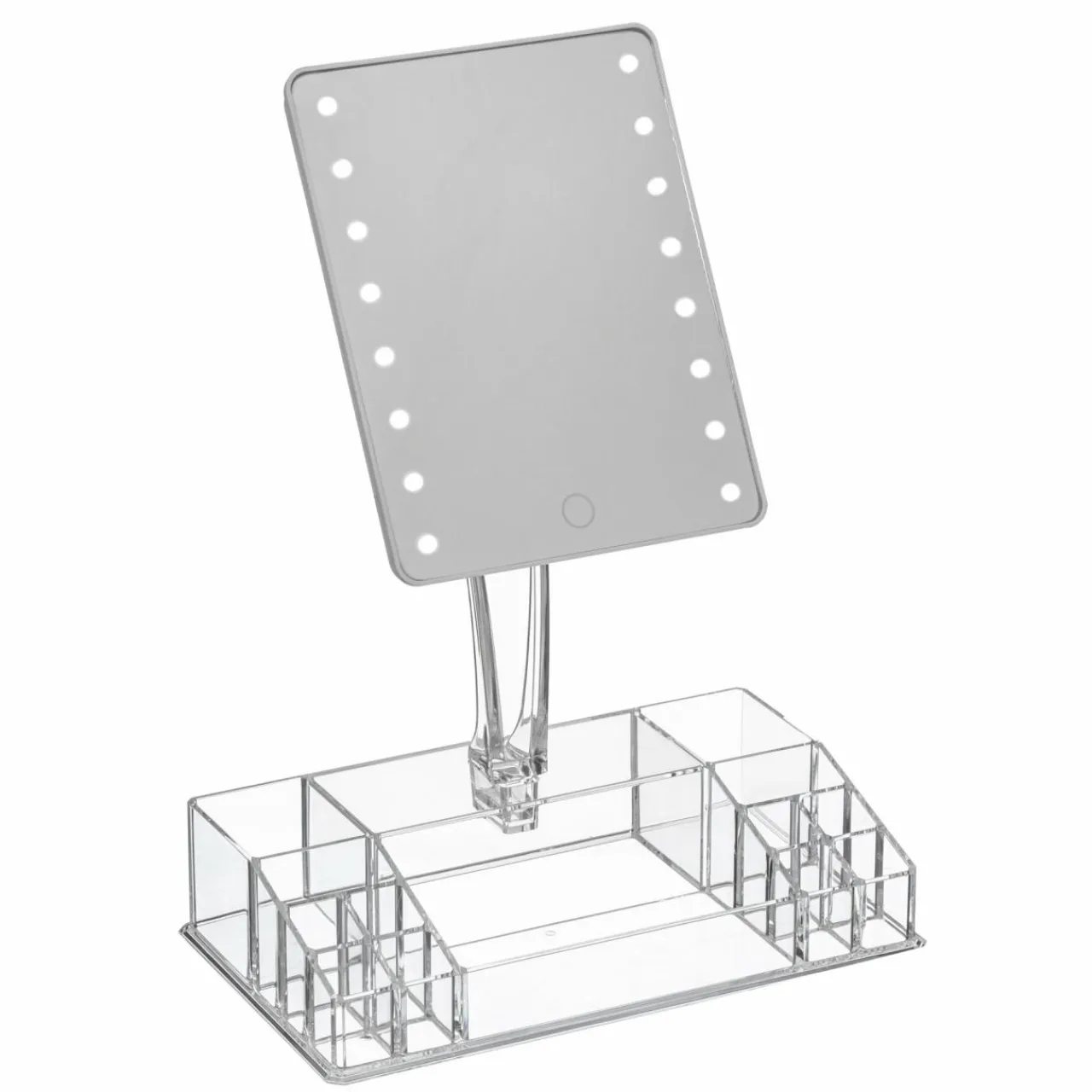 Panier Et Organisateur|Accessoire Salle De Bain|ATMOSPHERA Miroir LED et organisateur Selena Transparent
