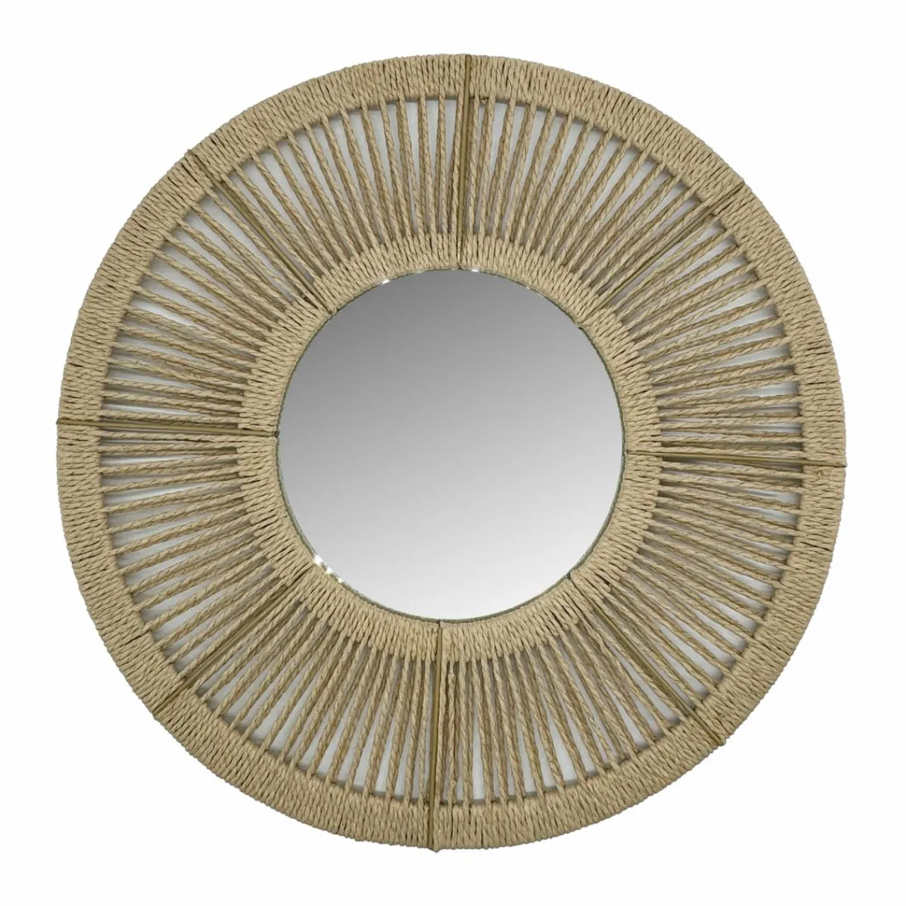 Miroir|EMINZA Miroir mural rond en corde (D60 cm) Suva Naturel