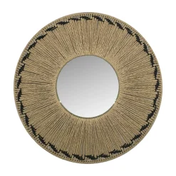Miroir|EMINZA Miroir mural rond en corde (D65 cm) Tuvalu Naturel