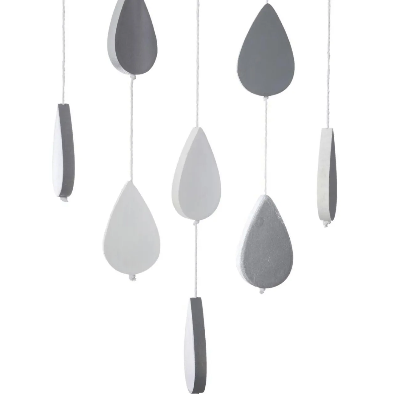 Objet Déco Enfant|Atmosphera createur d'interieur for kids Mobile bébé bois et coton (H57.5 cm) Nuage Gris