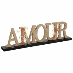 Objet Déco|ATMOSPHERA Mot à poser en "Amour" Fleuri Bois