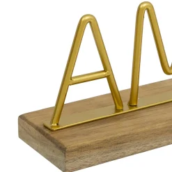 Objet Déco|ATMOSPHERA Mot à poser métal et bois (25,5 cm) Amour Or