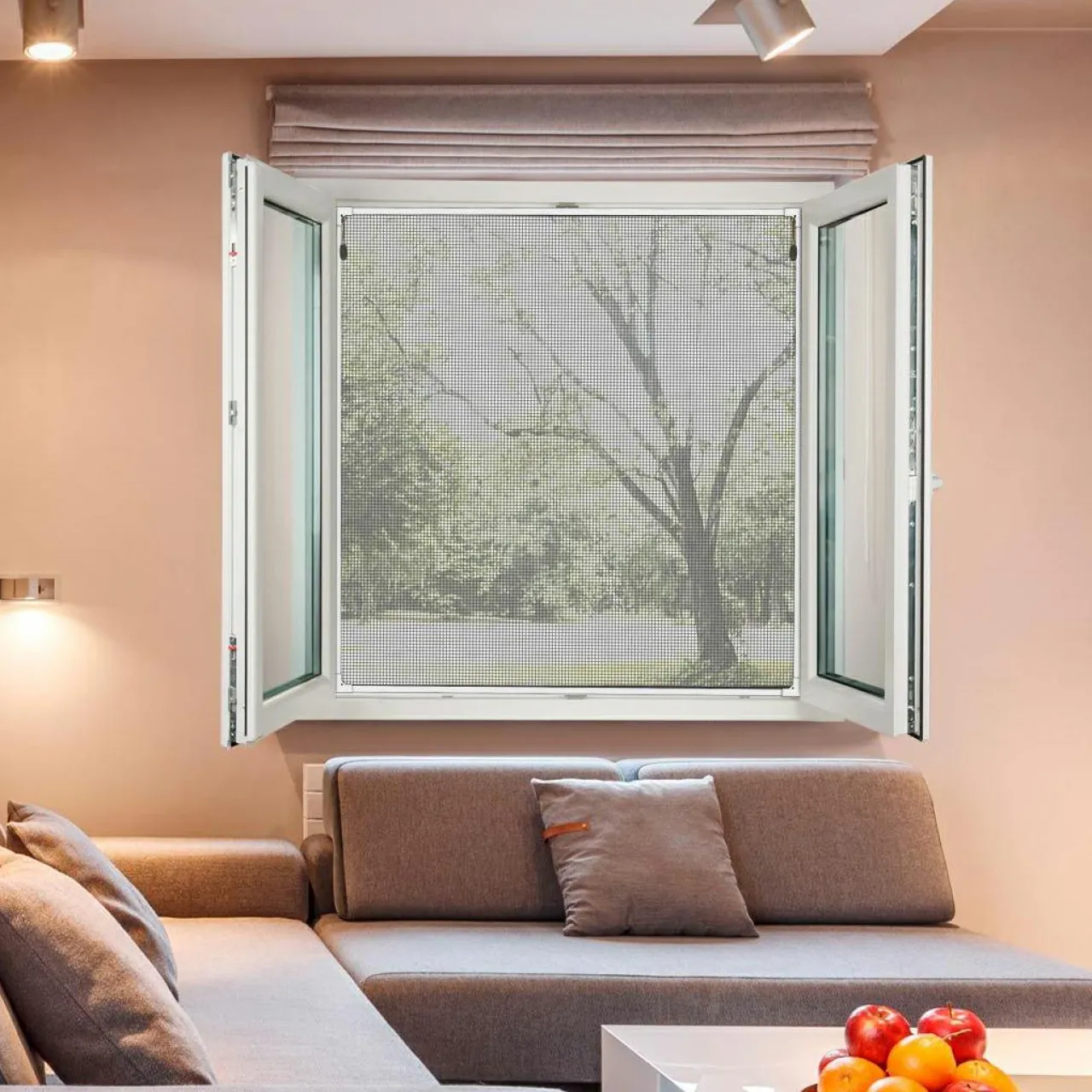 Moustiquaire|LUANCE Moustiquaire fenêtre aimantée (170 x 180 cm) et noir Blanc