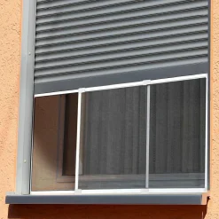Moustiquaire|LUANCE Moustiquaire fenêtre cadre extensible (H50 x L 70 / 130 cm) et gris Blanc