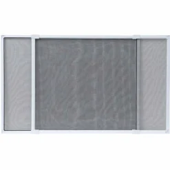 Moustiquaire|LUANCE Moustiquaire fenêtre cadre extensible (H50 x L 70 / 130 cm) et gris Blanc