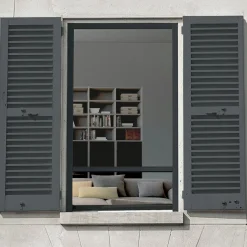 Moustiquaire|LUANCE Moustiquaire fenêtre enroulable à châssis recoupable (130 x 160 cm) Moustyk Gris