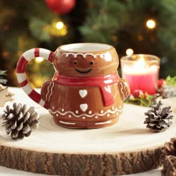 Vaisselle De Noël|FEERIC LIGHTS Mug de Noël Bonhomme Pain d'épices Marron
