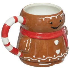 Vaisselle De Noël|FEERIC LIGHTS Mug de Noël Bonhomme Pain d'épices Marron