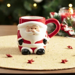 Vaisselle De Noël|FEERIC LIGHTS Mug de Noël Petit Papa Noël Rouge