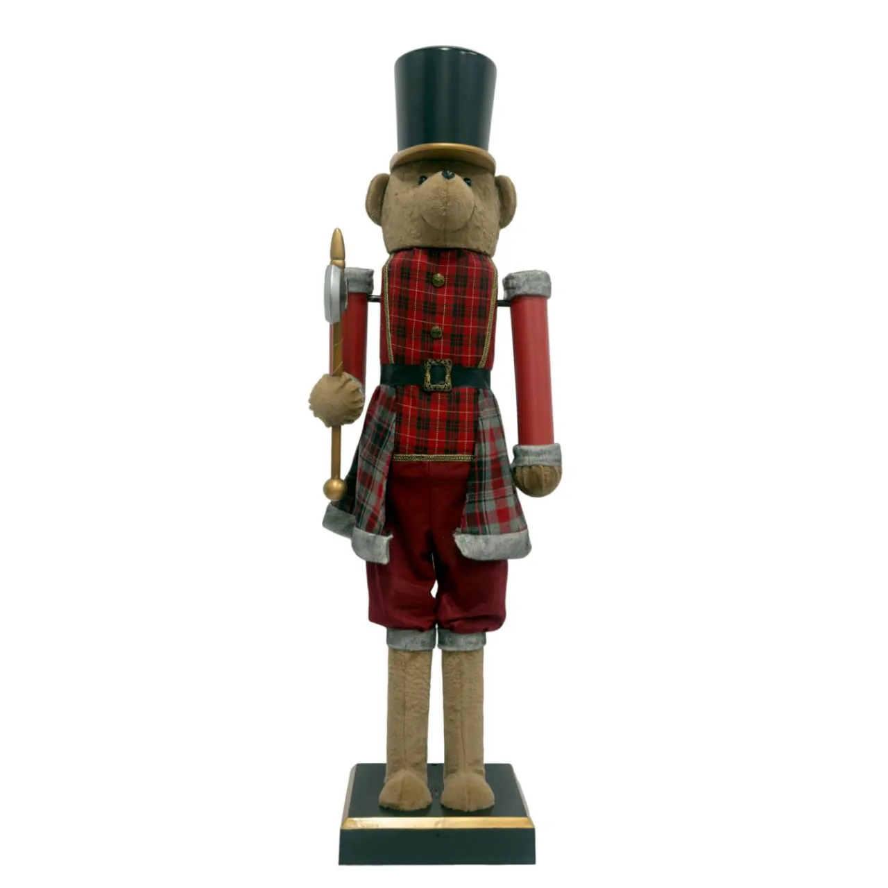 Personnage, Objet Grand Format|Père Noël, Animaux Et Personnage|EMINZA Musicien Casse-noisette (H154 cm) musical et animé Teddy Rouge