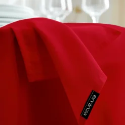 Nappe De Table|EMINZA Nappe carrée anti tache (100 x 100 cm) Elise Rouge