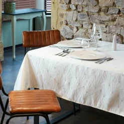 Nappe Et Chemin De Table|L'EFFET PAPILLON Nappe de Noël rectangulaire (145 x 300 cm) Facette Blanc