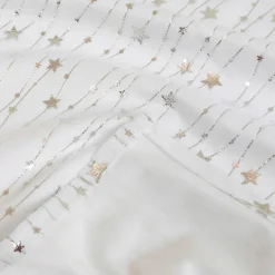 Nappe Et Chemin De Table|JJA Nappe de Noël rectangulaire (140 x 240 cm) Pluie d'étoiles he Blanc