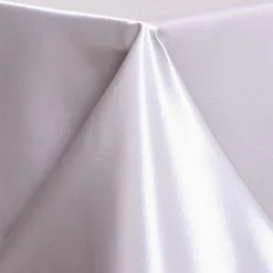 Nappe Et Chemin De Table|Feeric Lights & Christmas Nappe de Noël rectangulaire (140 x 240 cm) Satin Argent