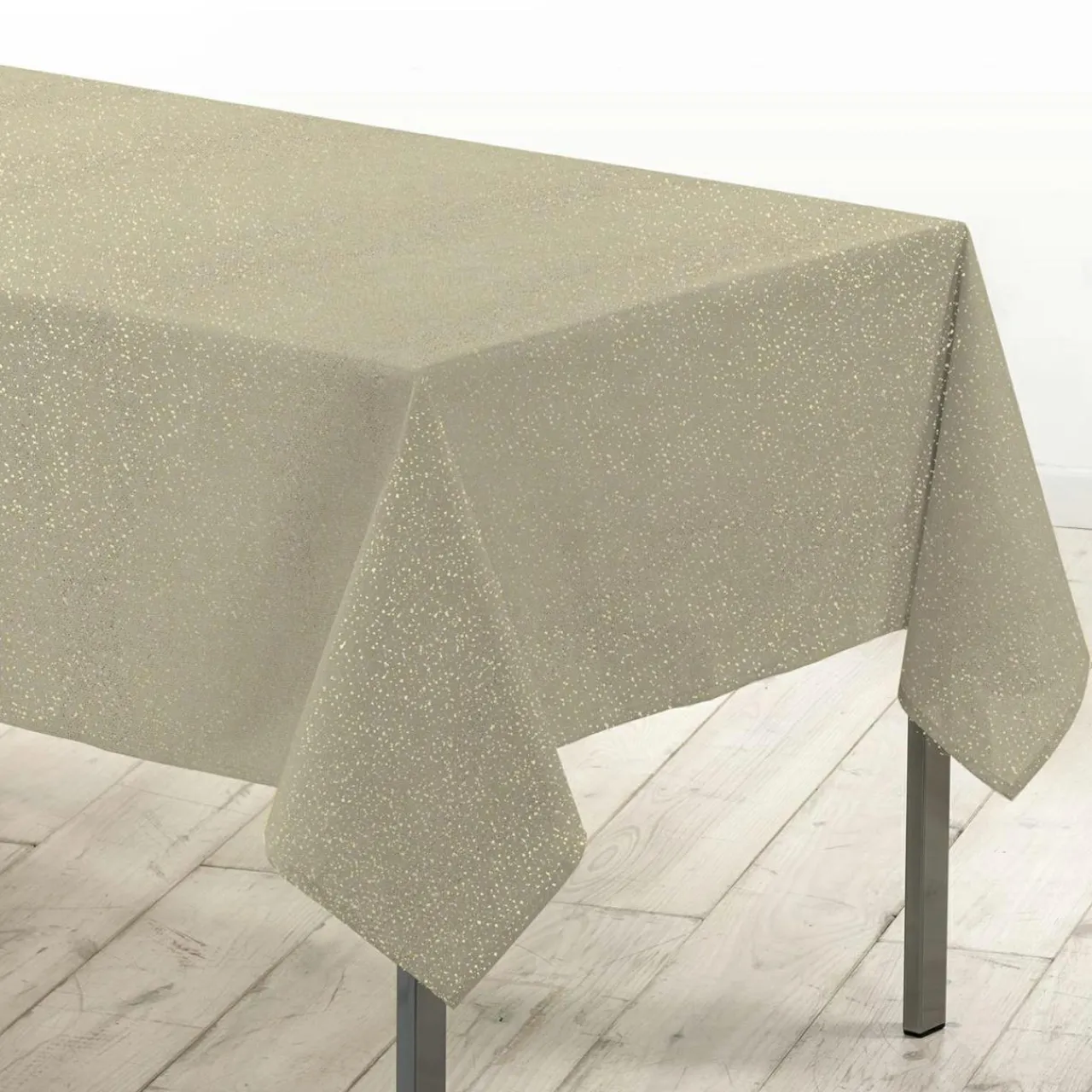 Nappe Et Chemin De Table|Douceur d interieur Nappe de Noël rectangulaire (140 x 300 cm) Strass Or