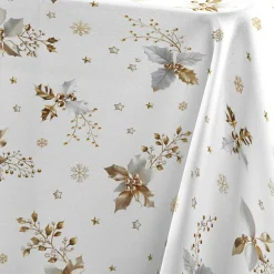 Nappe Et Chemin De Table|Douceur d interieur Nappe de Noël rectangulaire (150 x 300 cm) Guido Blanc