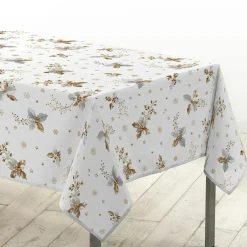 Nappe Et Chemin De Table|Douceur d interieur Nappe de Noël rectangulaire (150 x 300 cm) Guido Blanc
