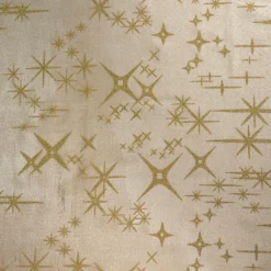 Nappe Et Chemin De Table|JJA Nappe de Noël rectangulaire (360 x 140 cm) Étoiles Célestes et doré Beige