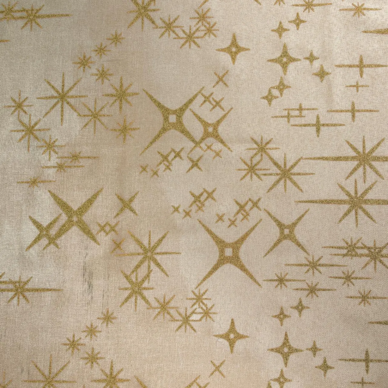 Nappe Et Chemin De Table|JJA Nappe de Noël rectangulaire (360 x 140 cm) Étoiles Célestes et doré Beige