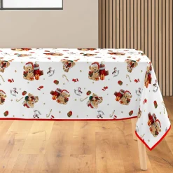 Nappe Et Chemin De Table|douceur d'intu017drieur Nappe de Noël rectangulaire anti tache (150 x 240 cm) Oursons Rouge