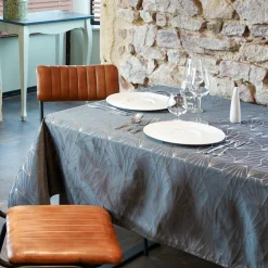 Nappe Et Chemin De Table|L'EFFET PAPILLON Nappe de Noël rectangulaire (145 x 240 cm) Facette Anthracite