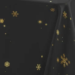 Nappe Et Chemin De Table|Douceur d interieur Nappe de Noël rectangulaire (150 x 300 cm) Constellation et doré Noir