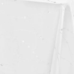 Nappe Et Chemin De Table|Douceur d interieur Nappe de Noël rectangulaire (140 x 240 cm) Astrelia et argent Blanc