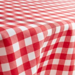 Nappe De Table|EMINZA Nappe rectangulaire anti tache (140 x 250 cm) Elise Vichy Rouge Vichy-rouge