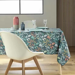 Nappe De Table|douceur d'intu017drieur Nappe rectangulaire anti tache (145 x 240 cm) Stylis e Bleu