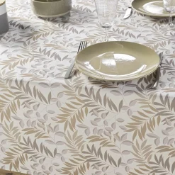Nappe De Table|douceur d'intu017drieur Nappe rectangulaire anti tache (145 x 240 cm) Nedelia Beige