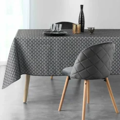 Nappe De Table|DOUCEUR D'INTERIEUR Nappe rectangulaire anti tache (150 x 240 cm) Artchic Gris Anthracite
