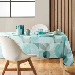 Nappe De Table|douceur d'intu017drieur Nappe rectangulaire anti tache (150 x 240 cm) Tessouro Vert sauge