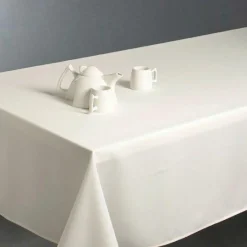 Nappe De Table|ATMOSPHERA Nappe rectangulaire anti tache (140 x 240 cm) Lina Ivoire