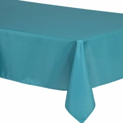 Nappe De Table|ATMOSPHERA Nappe rectangulaire anti tache (140 x 240 cm) Mina Bleu canard