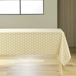 Nappe De Table|douceur d'intu017drieur Nappe rectangulaire anti tache (145 x 240 cm) Davia Jaune ocre