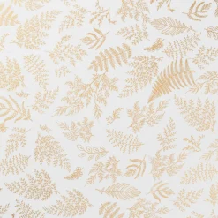 Nappe Et Chemin De Table|Feeric Lights & Christmas Nappe rectangulaire anti tache (140 x 360 cm) Feuilles d'or Blanc