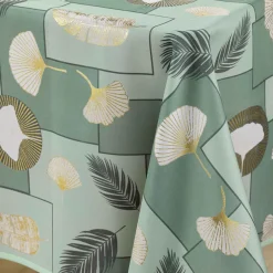 Nappe De Table|douceur d'intu017drieur Nappe rectangulaire anti tache (145 x 240 cm) Natane Vert sauge